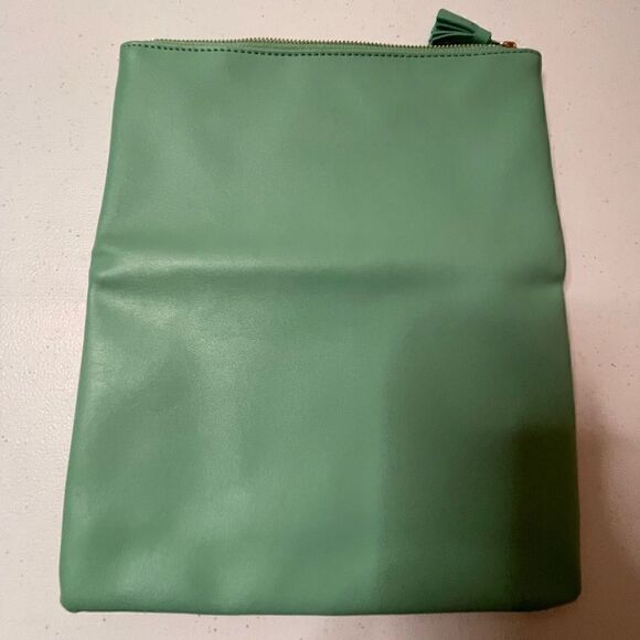 Rachel Pally Paradise foldable Clutch bag Coral Zipper Mint Teal FabFitFun NEW - Picture 2 of 7